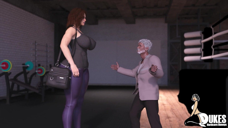 Dukes Hardcore Honeys: Une lutteuse impolie rencontre son match sexuel et deux vieux...