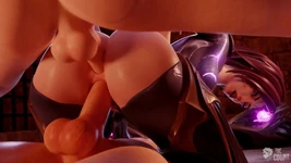 Lol Kaisa Animation Sexo a três boquete e dupla gozada interna completa 3D pornô Hentai Purple Armor Lights Color Edit Smixix