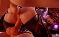Lol Kaisa Animation Threesome Sex Blowjob and Double Creampie Full 3D Porn Hentai Purple Armor Lights Color Edit Smixix