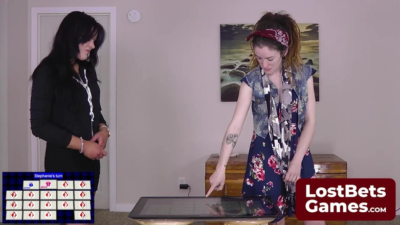 Lost Bets Games: Dreadlocked Stefanie and Ex-trucker Sarahbeth Thrilling Strip Memory
