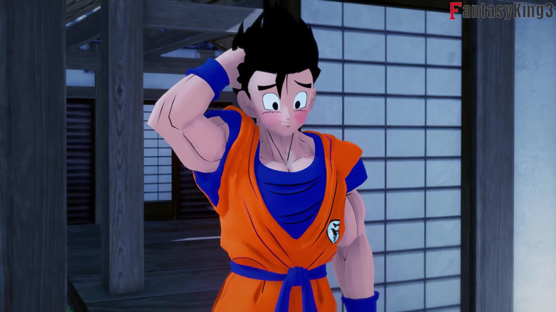 Fantasy king: Chichi uvízne v umyvadle a Gohan ji šuká - Série Dragonball Zex