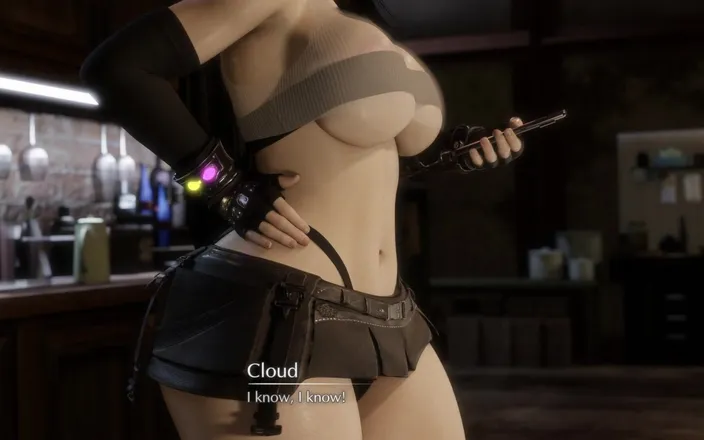 The fox 3D: Tifa Back Bar Part 1 by Secazz (animation with Sound) 3D Hentai Porn...