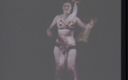 Vintage megastore: Hermosa morena vintage con una figura perfecta muestra striptease y...