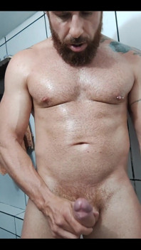 A Handjob with Plenty of Cum Dripping From This Cock