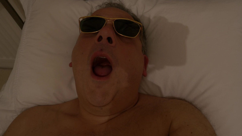 George Rex Solo: POV Nude Jerk off in Bed Wearing Sunglasses and Yawning