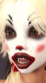 Coringa fode duro uma loira sexy fofa com uma máscara de palhaço no quarto abandonado