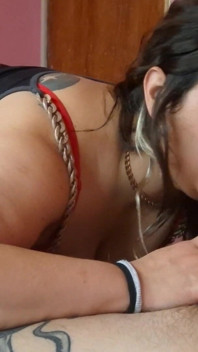 Hot BBW Couple Blowjob - Extreme Deepthroat & Swallowing Load