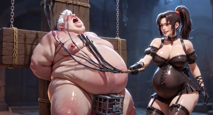 Anime Hentai: Dominatrix quất roi trói buộc nô lệ nện dương vật -...