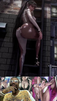 Thicc Fat Ass Eve Teases You on the Ladder with Her Cake