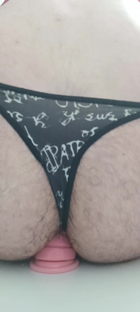 Straight Guy in Thong Tries Realistic Anal Dildo and Sticks It Deep Inside