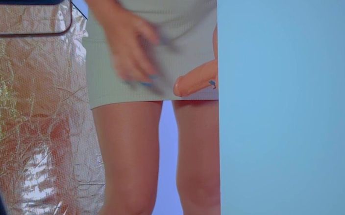 Little Dessert: College Desi with a Sexy Dress and Sneakers Playing with...