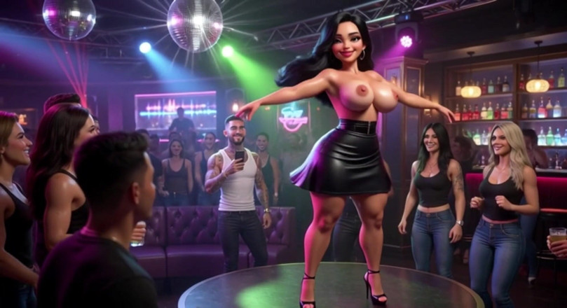 My night collection: Une belle femme passe une soirée excitante dans un club...