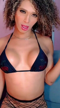 Beautiful Curly Colombian Transsexual