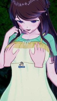 Ragazza hentai divertirsi con la sua byfriend di notte nel parco