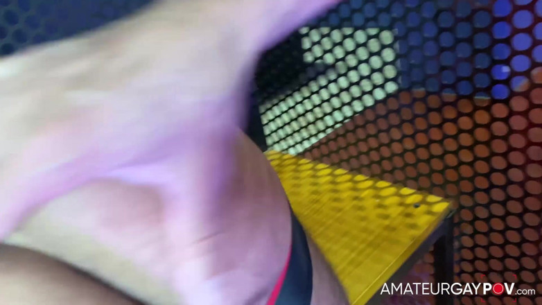 Amateur Gay POV: Taking a Peek Pounding Some Cheeks