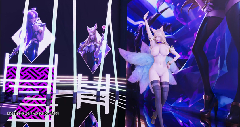 3D-Hentai Games: [MMD] Kara - Lupin Ahri naked dance kda league of legends...