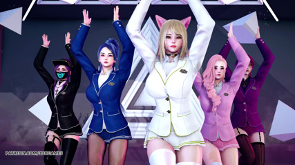 3D-Hentai Games: [MMD] STAYC - RAN2U Ahri Akali Kaisa Evelynn Seraphine hot striptease...