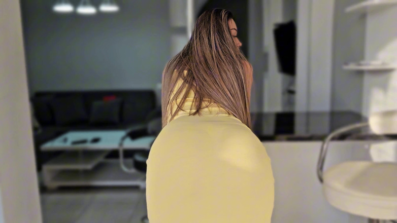 Nastystuf Girl: Žluté Šaty, Červené Podpatky - Každý Okamžik análu Ji Vystříká