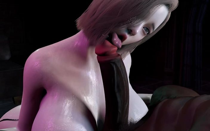 Why fuck so hard: 3D Tette enormi troia tradisce con bbc