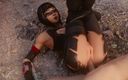 Velvixian 3D: Batman - kvinnlig ninjasex