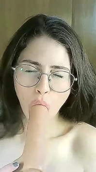 Schoolgirl Masturbating Ass Worship Suck and Ride Dick