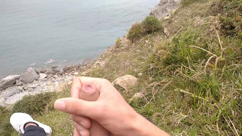 Elvissc: Big Beautiful Big Fat Cock Gets Handjob on the Beach...