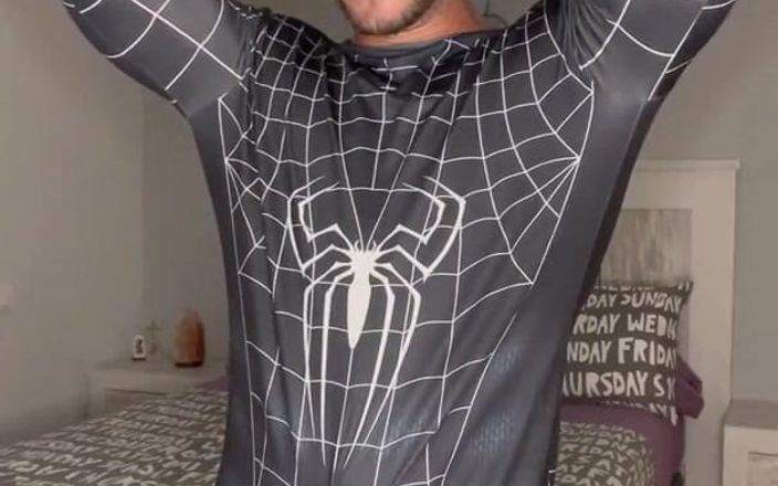 BoyGym: Homem-aranha garoto academia porra sem mãos, onlyfans guy