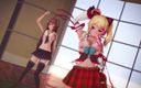 Mmd anime girls: Mmd R-18 cô gái anime khiêu vũ gợi cảm (clip 5)