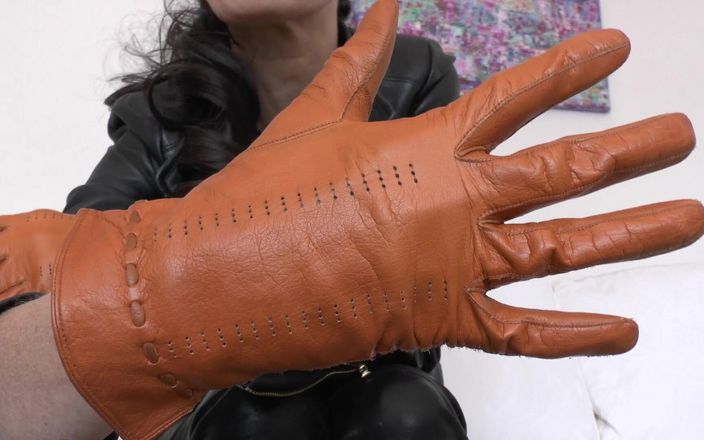Lady Victoria Valente: Demonstration of Short Leather Gloves and Gloves Sniffing POV, Lady...
