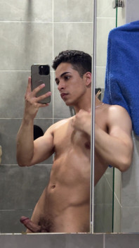Touching My Cock Before Take a Shower