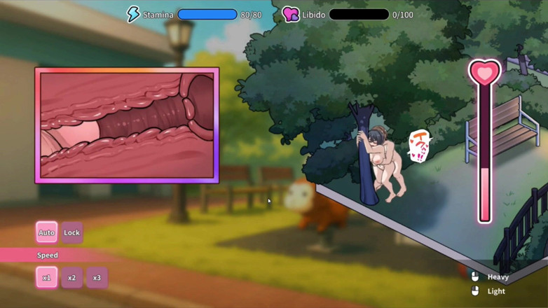 NSFWOtaku: Juego hentai - mujer policía tetona - casa de baños inmoral