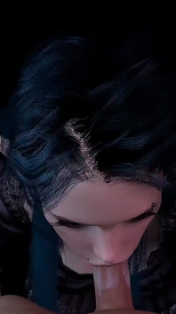 Quente Gótica Elf dá um boquete em POV | 3D pornô