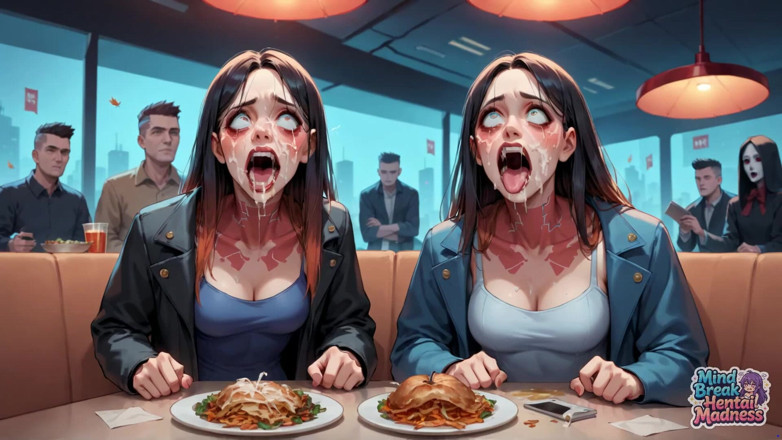 Mind Break Hentai Madness: Seks di rumah makan yang luar biasa, wajah crimson hangat...