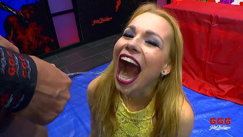GGG John Thompson Studio: Blonde MILF with Big Tits Gets Dominated...takes a Massive Facial!
