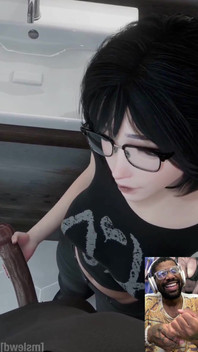 Super Cute Ass Goth Girl Jerks off a BBC