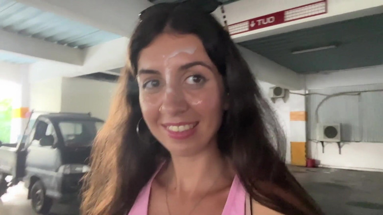 Dis Diger: Halka açık süpermarkette boşalma - yüze boşalma fetişi açık havada sakso