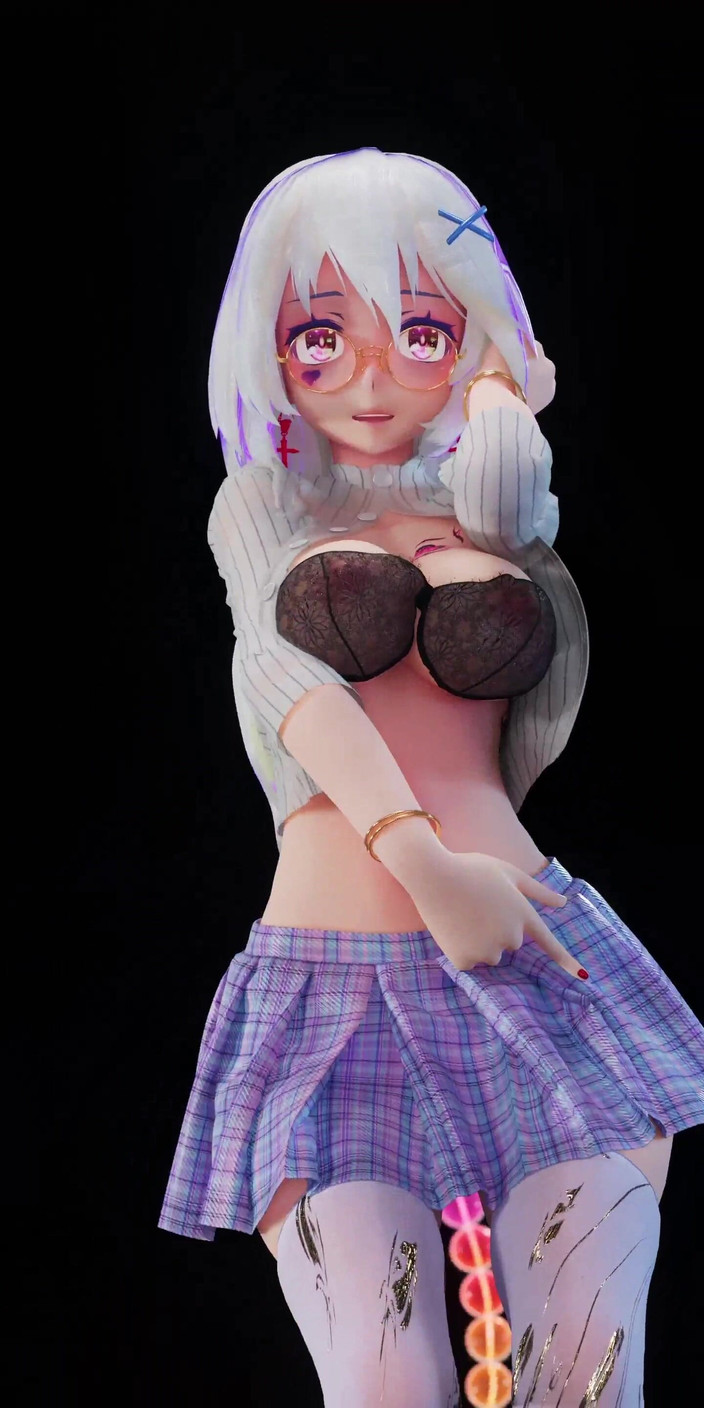 MikuMotion: [mmd] 弱音phone Number 肛塞拉珠齐b超短裙白丝