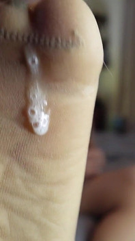 Medias de nylon empapadas