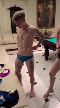 Two Guys with Big Dicks Fucked Each Other in a Sauna and Came on Each Other