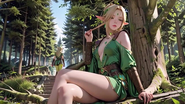 Seraphina Vale: Reine des elfes de la forêt ! A genoux sous le...