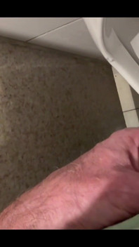Free Punlic Urinal Piss by Request. Enjoy Seeing a Stepdaddy Piss in Public