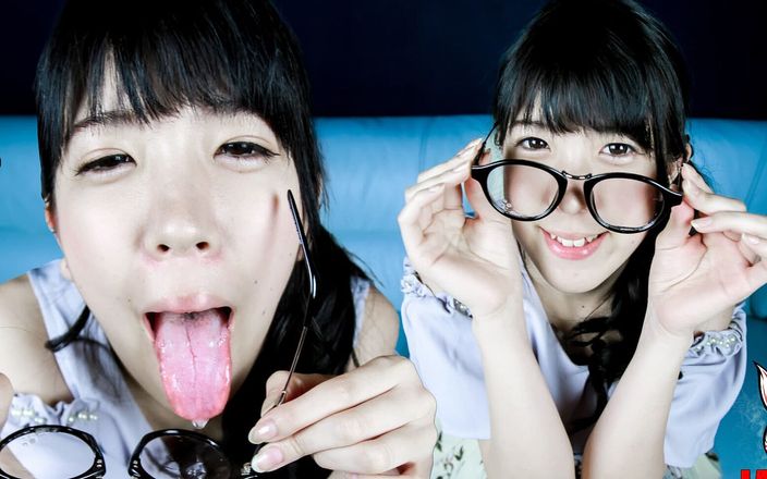 Japan Fetish Fusion: Zmysłowe okulary do oczu lizanie zabawy z Reina Makino