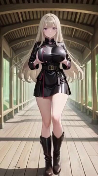 Il momento di spogliarsi della bionda valkyrie, quella grande uniforme nera è folle!