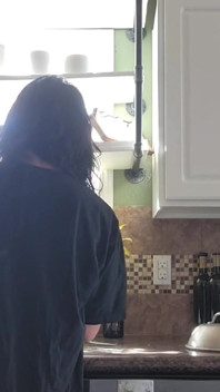 Cum and clean the kitchen with me