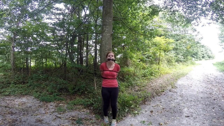 Selfgags classic: Mountain biker in bondage