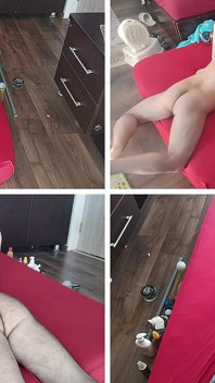 Lick Wife's Pussy Until Orgasm. Amateur Couple Has Crazy Sex in the Bedroom.