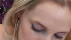 Curvy blonde slut with big tits and perfect body is so horny she gets her big pussy very wet