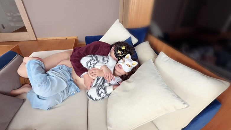 LuuLee0804: On the Sofa in Their Secret Room, They Shared Passionate...
