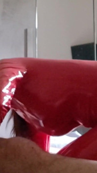 MILF in Latex Catsuit Gives Blowjob and Swallows Cum