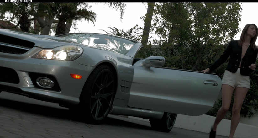 Babe Stare: Teen girl masturbates in a glamorous car